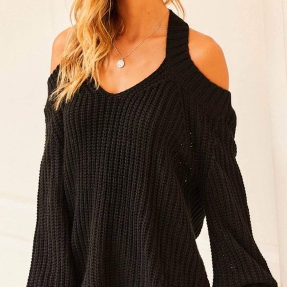So In Love Black Open Back Sweater - Picture 6 of 13